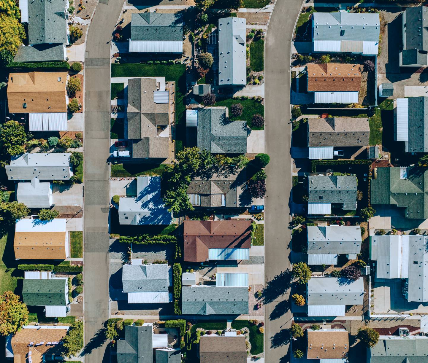 Photo of aerial view of manufactured home community